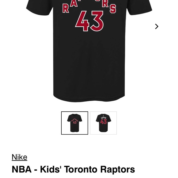 NWT Nike NBA kids Toronto Raptors M 10-12 - Picture 5 of 8
